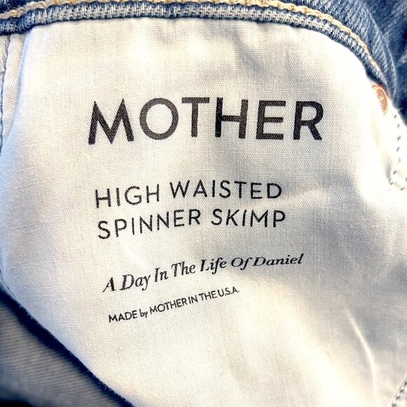 MOTHER High Waisted Spinner Skimp Wide Leg Jeans 24 - Picture 4 of 7